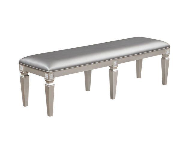Klina - Bench - Silver by Crown Mark | Bel Furniture