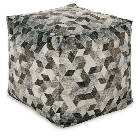 Albermarle - Gray / Brown - Pouf by Signature Design by Ashley® | Bel Furniture