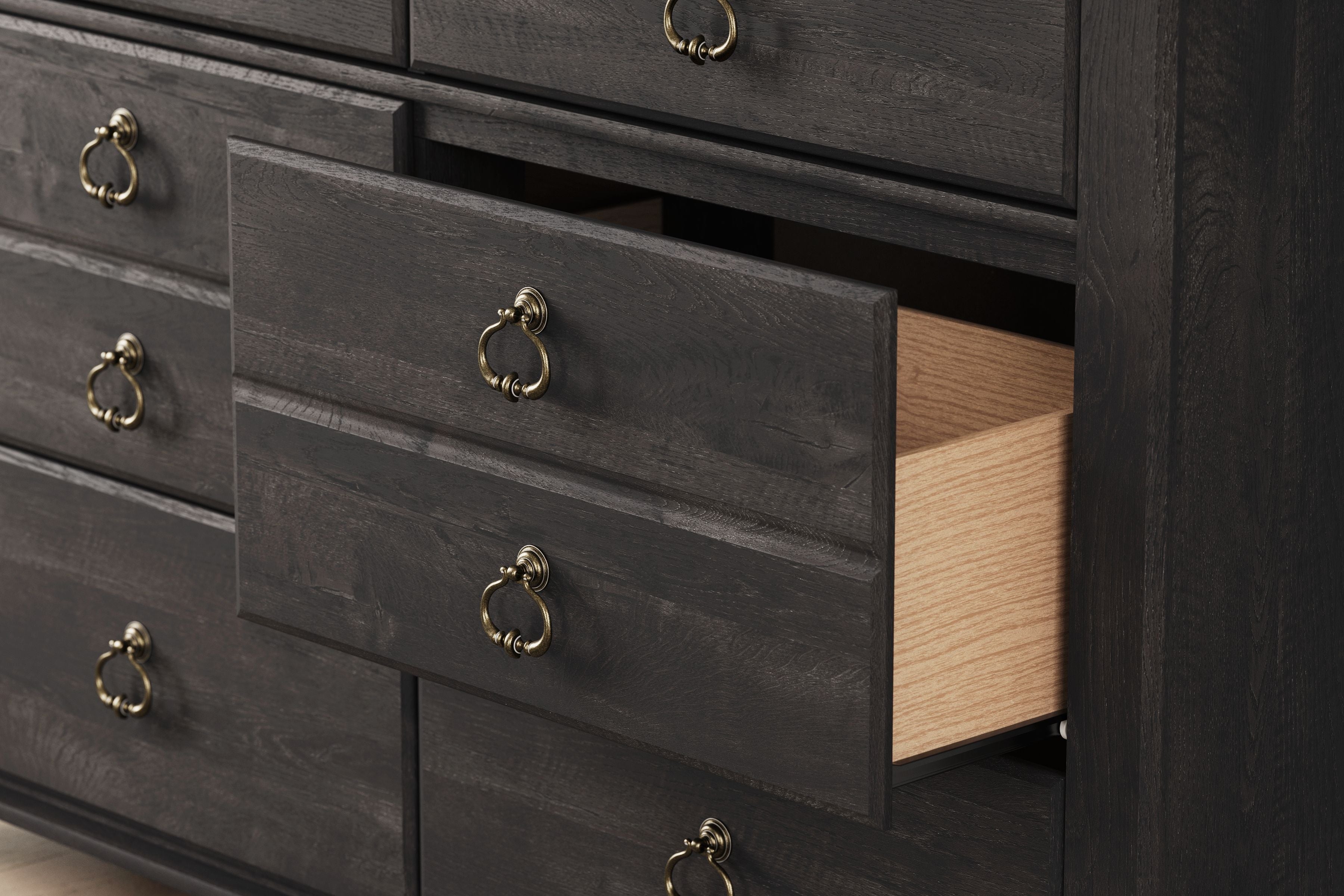 Nanforth - Two-tone - Six Drawer Dresser