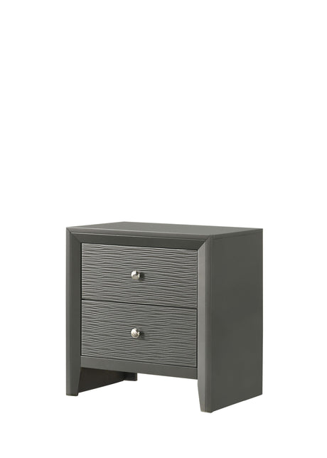 Denker - Nightstand - Gun Metal by Crown Mark | Bel Furniture