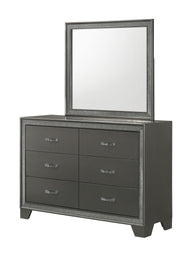 Kaia - Dresser & Mirror Dark Gray by Crown Mark | Bel Furniture