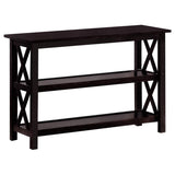 Rachelle - 2-Shelf Wood Entryway Console Table - Deep Merlot by CoasterEssence | Bel Furniture