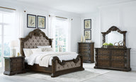 Maylee - Upholstered Bedroom Set Dark Brown by Signature Design by Ashley® | Bel Furniture