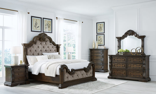 Maylee - Upholstered Bedroom Set Dark Brown by Signature Design by Ashley® | Bel Furniture