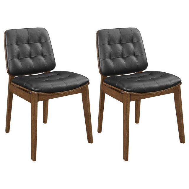 Redbridge - Upholstered Dining Side Chair (Set of 2) - Walnut by CoasterEssence | Bel Furniture
