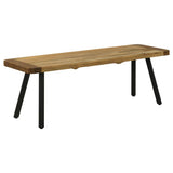 Maverick - Wood Dining Bench - Natural Mango And Black by Coaster Fine Furniture | Bel Furniture