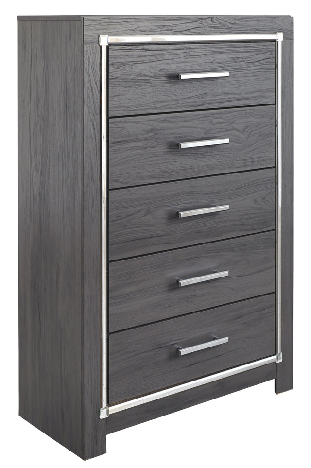 Lodanna - Gray - Five Drawer Chest by Signature Design by Ashley® | Bel Furniture