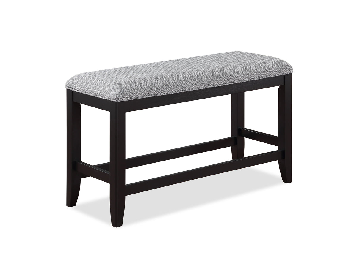 Frey - Counter Height Bench - Black by Crown Mark | Bel Furniture