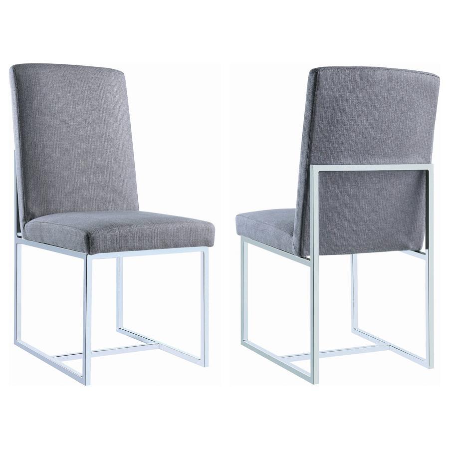 Mackinnon - Upholstered Dining Side Chair (Set of 2) - Gray by CoasterElevations | Bel Furniture