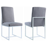 Mackinnon - Upholstered Dining Side Chair (Set of 2) - Gray by CoasterElevations | Bel Furniture