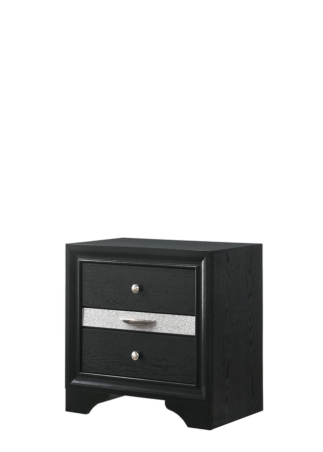 Regata - Nightstand Black by Crown Mark | Bel Furniture