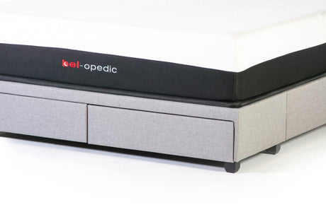 3 Piece Upholstered Storage Bed by Mollai Collections | Bel Furniture