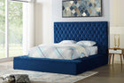 Royal Blue Tufted Upholstered Platform Bed