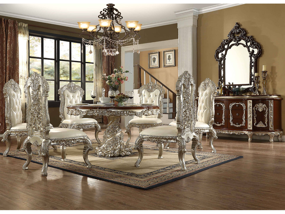 Vienna 7 PIECE ROUND DINING ROOM SET by Mollai Collections | Bel Furniture