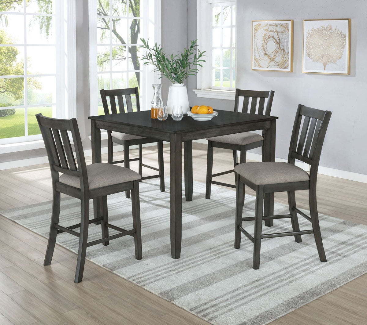 5 PIECE Counter height DINING ROOM SET by Mollai Collections | Bel Furniture
