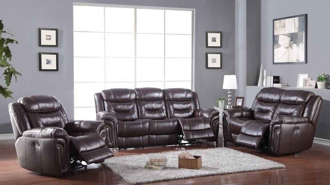 3 Piece Power Reclining Living Room Set by Sara Collections | Bel Furniture
