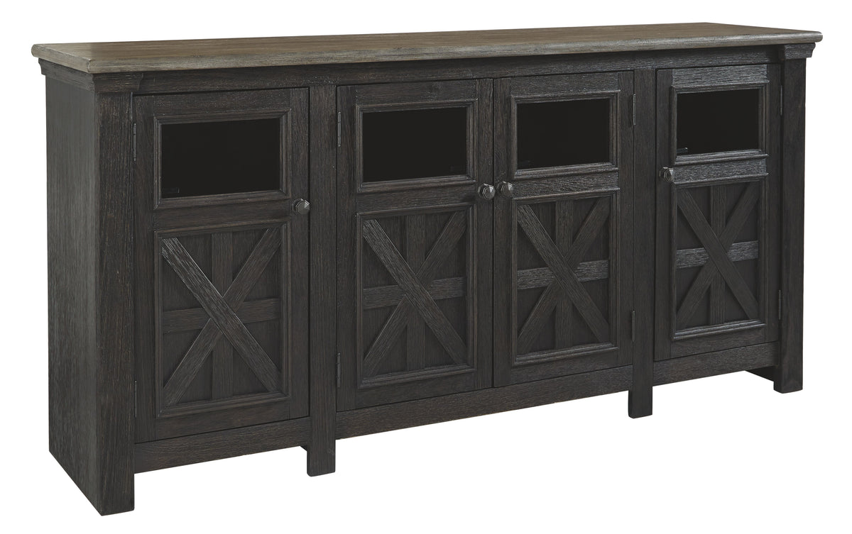 Tyler Creek - Black / Gray - Extra Large TV Stand by Signature Design by Ashley® | Bel Furniture