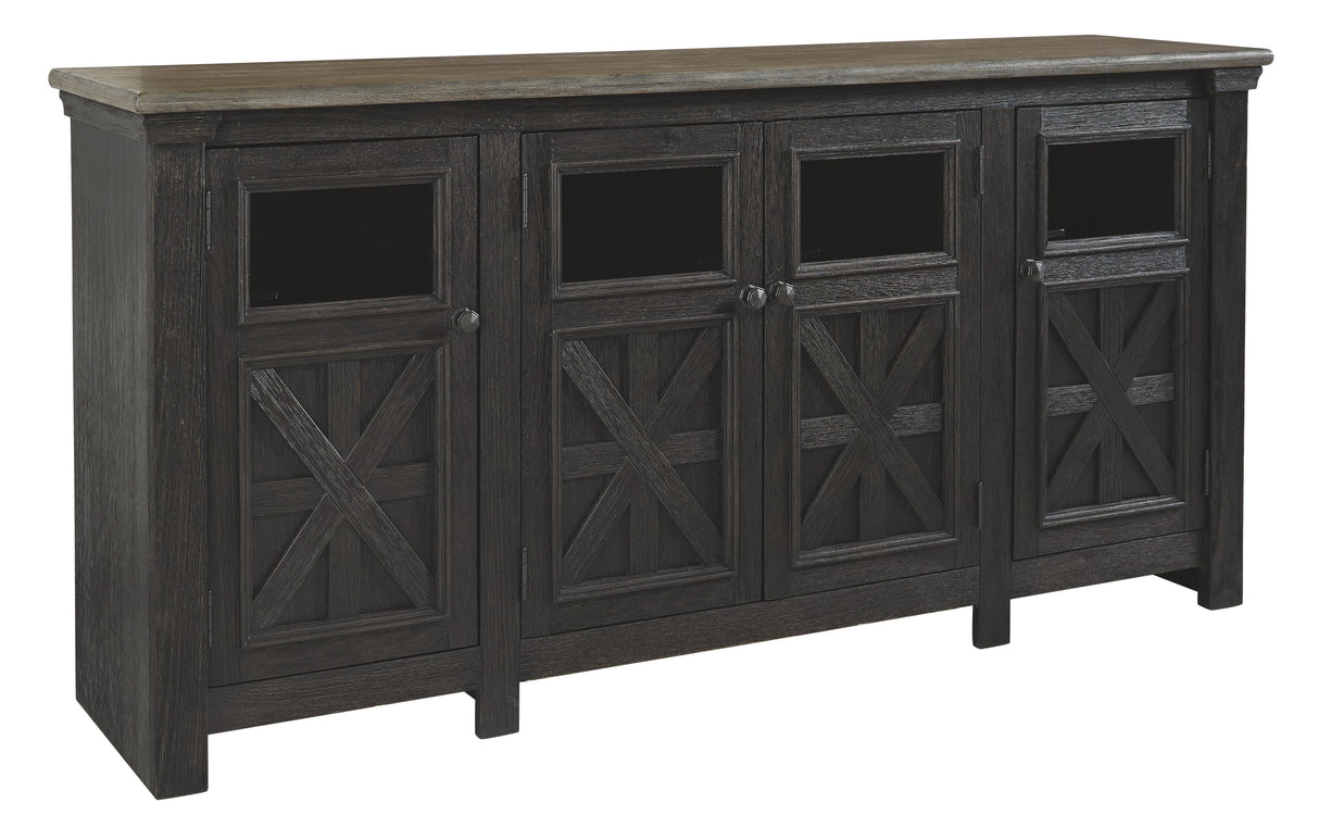Tyler Creek - Black / Gray - Extra Large TV Stand by Signature Design by Ashley® | Bel Furniture