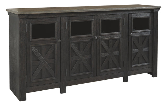 Tyler Creek - Black / Gray - Extra Large TV Stand by Signature Design by Ashley® | Bel Furniture