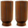 Avalyah - Medium Vase Dark Brown 2 Pieces by Signature Design by Ashley® | Bel Furniture