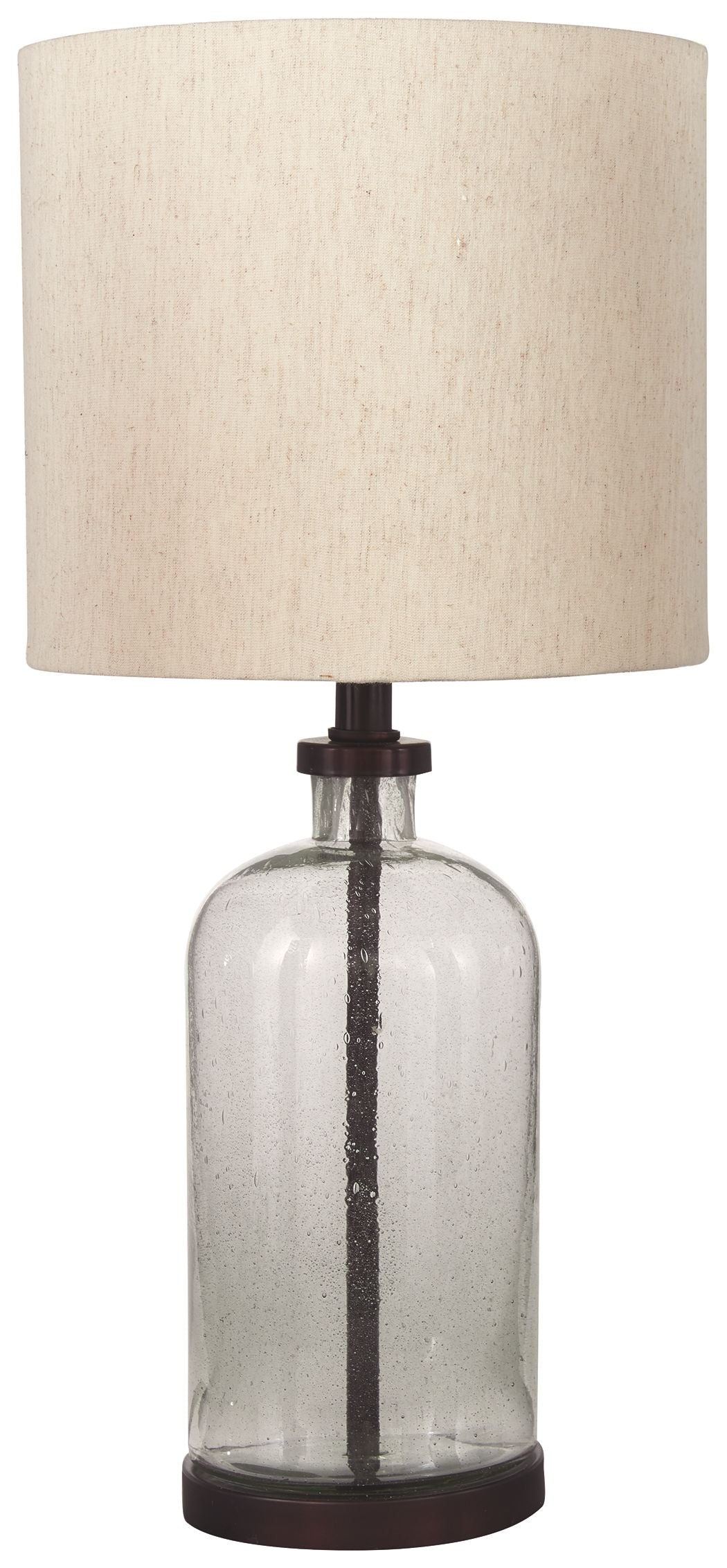 Bandile - Clear / Bronze Finish - Glass Table Lamp by Signature Design by Ashley® | Bel Furniture