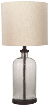 Bandile - Clear / Bronze Finish - Glass Table Lamp by Signature Design by Ashley® | Bel Furniture