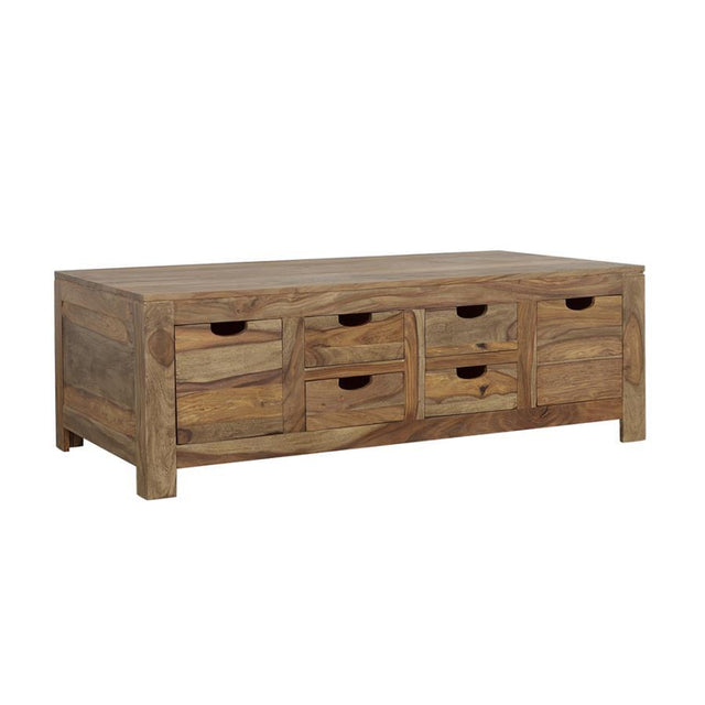 Esther - 6-Drawer Solid Wood Coffee Table - Natural by CoasterElevations | Bel Furniture