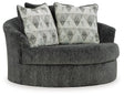 Biddeford - Shadow - Oversized Swivel Accent Chair by Signature Design by Ashley® | Bel Furniture