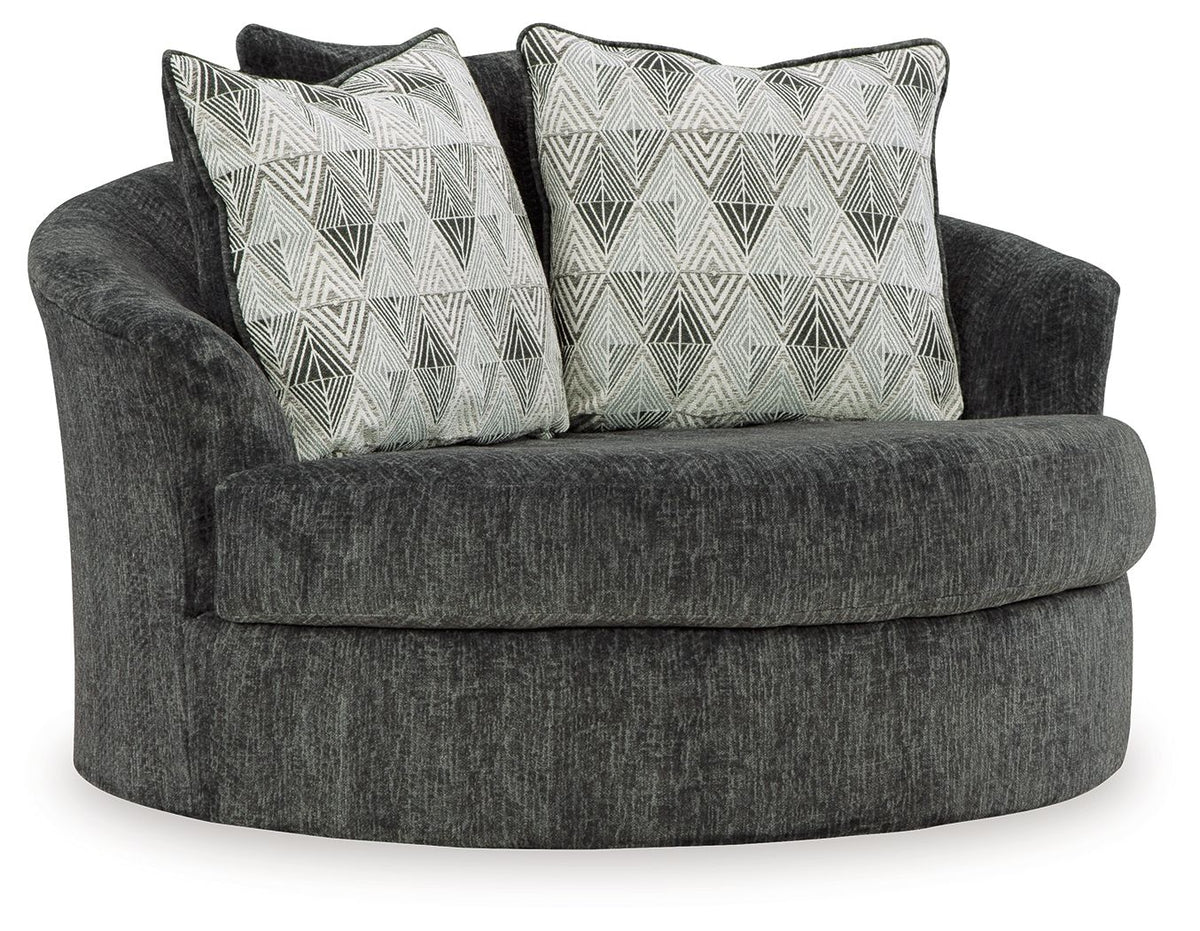 Biddeford - Shadow - Oversized Swivel Accent Chair by Signature Design by Ashley® | Bel Furniture