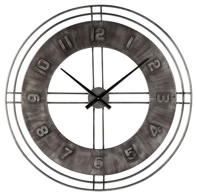 Ana Sofia - Antique Gray - Wall Clock by Signature Design by Ashley® | Bel Furniture