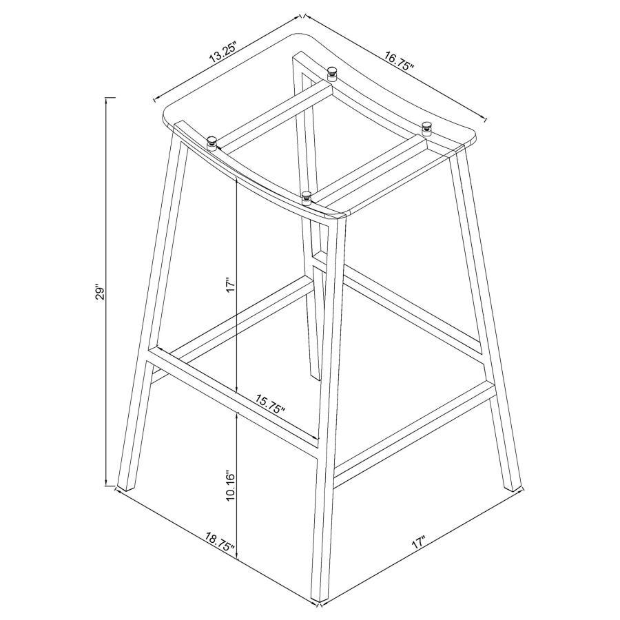 Jovani - Acrylic Backless Bar Stools (Set of 2)