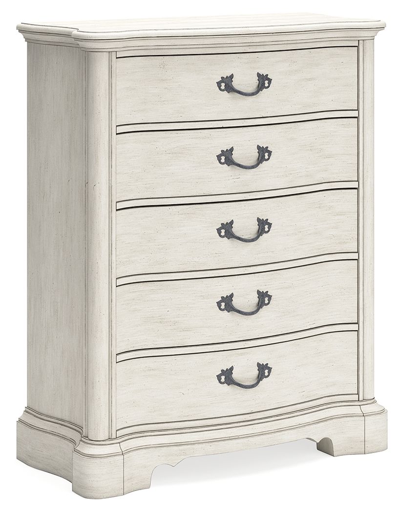Arlendyne - Antique White - Five Drawer Chest by Signature Design by Ashley® | Bel Furniture