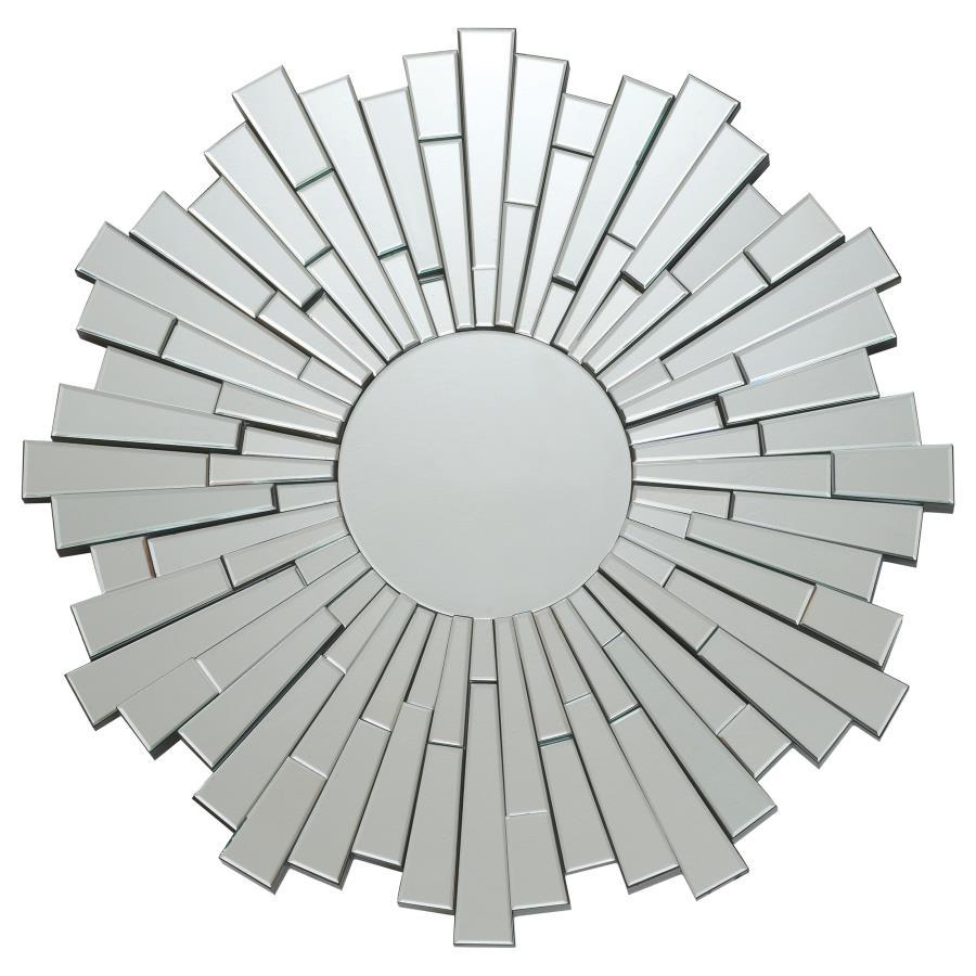 Danika - Sunburst Circular Mirror - Silver