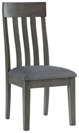 Hallanden - Black / Gray - Dining UPH Side Chair (Set of 2) by Signature Design by Ashley® | Bel Furniture