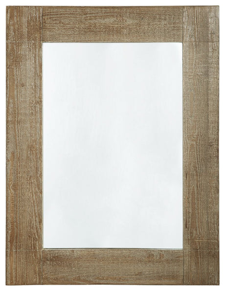 Waltleigh - Distressed Brown - Accent Mirror by Signature Design by Ashley® | Bel Furniture