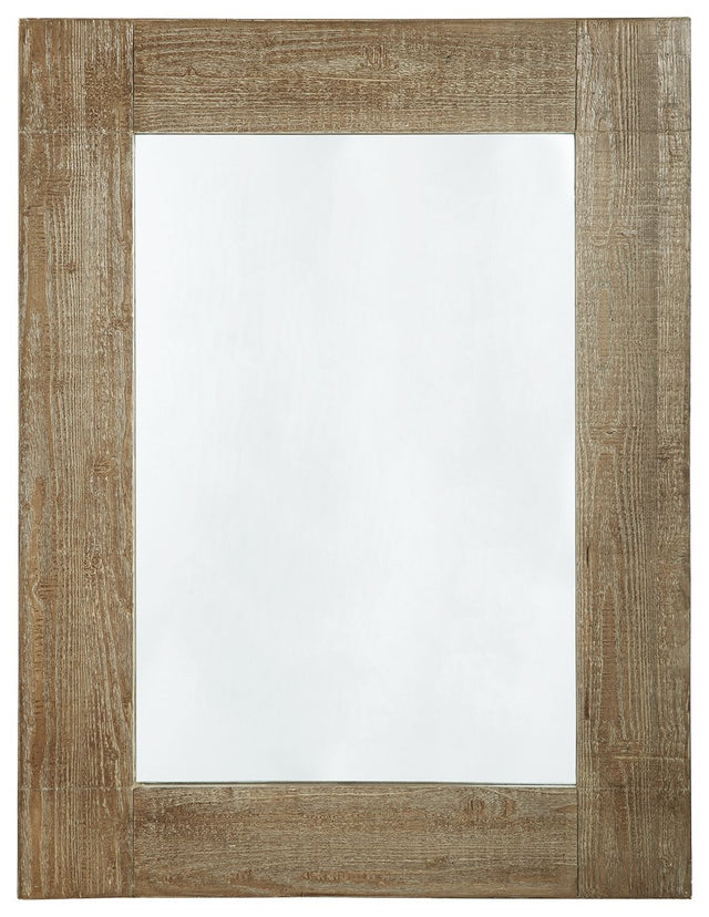 Waltleigh - Distressed Brown - Accent Mirror by Signature Design by Ashley® | Bel Furniture