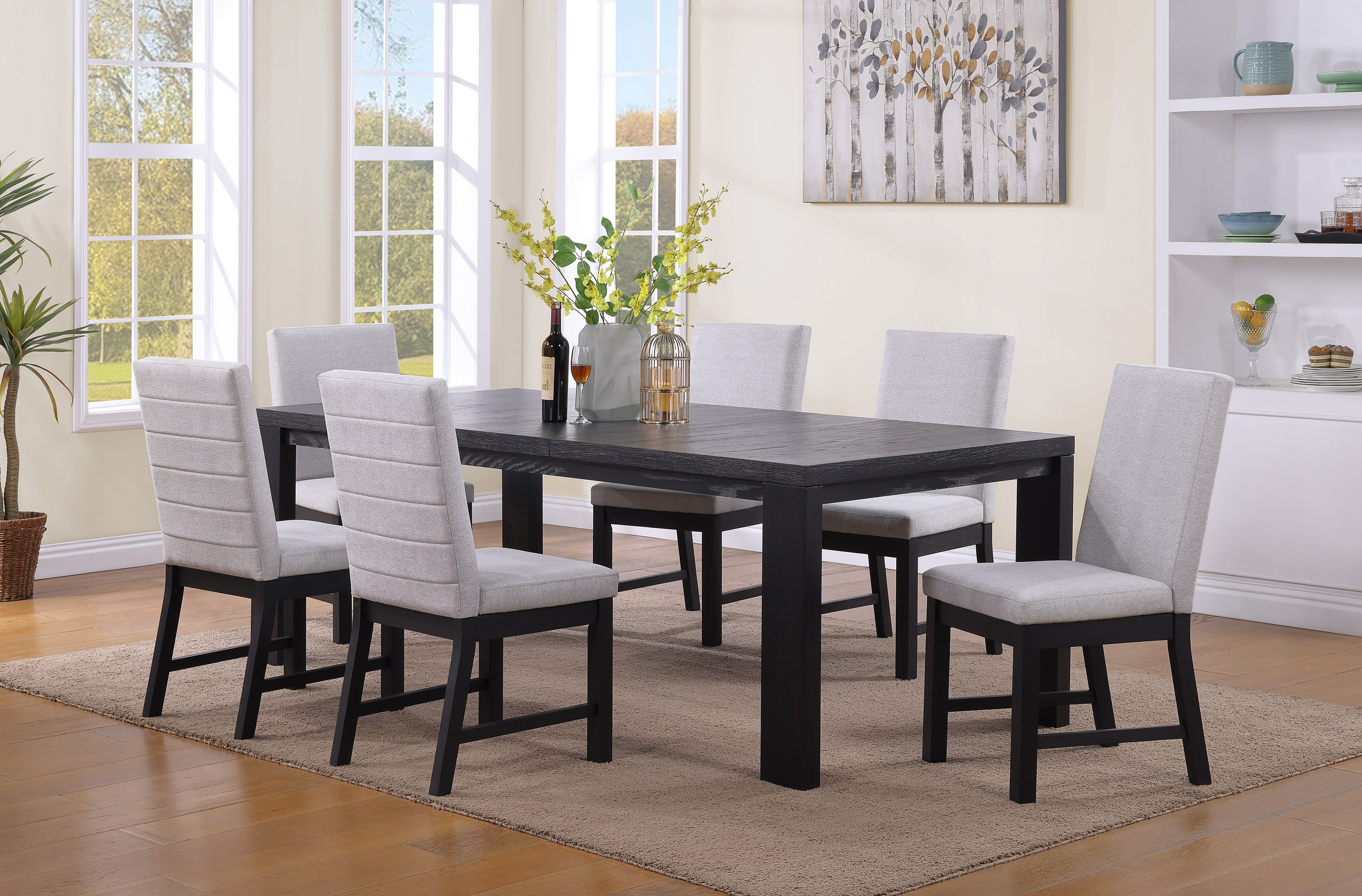 Pelham - Dining Table (18 Leaf) - Charcoal