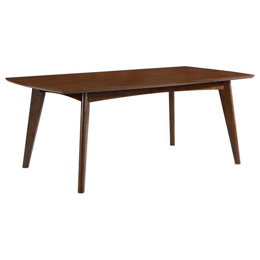 Malone - Rectangular Wood Dining Table - Dark Walnut by CoasterEssence | Bel Furniture