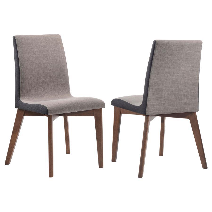Redbridge - Upholstered Dining Side Chair (Set of 2) - Natural Walnut by CoasterEveryday | Bel Furniture