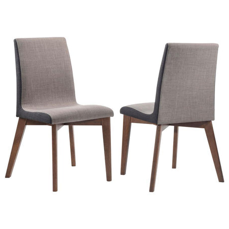 Redbridge - Upholstered Dining Side Chair (Set of 2) - Natural Walnut by CoasterEveryday | Bel Furniture