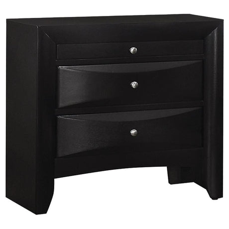 Briana - 2-Drawer Nightstand - Black by CoasterEssence | Bel Furniture