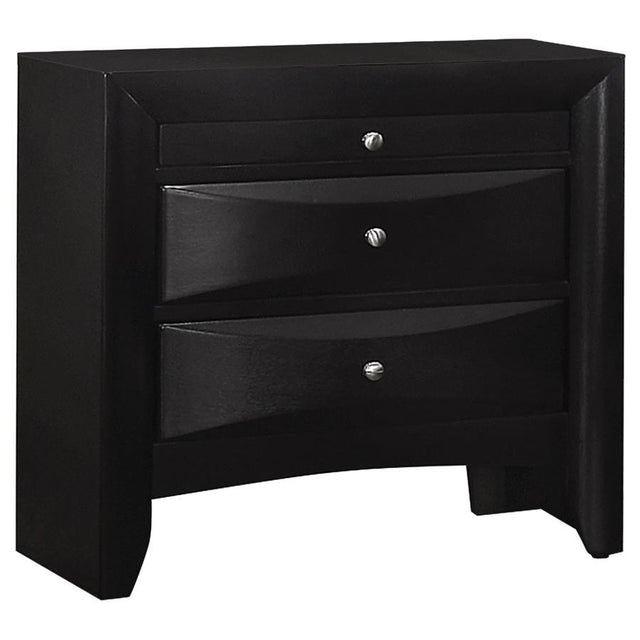 Briana - 2-Drawer Nightstand - Black by CoasterEssence | Bel Furniture