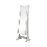 Yvonne - Cheval Mirror With Jewelry Storage - Dove Gray by CoasterEssence | Bel Furniture