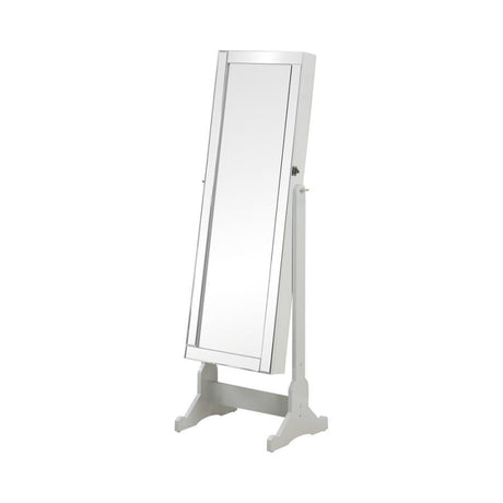Yvonne - Cheval Mirror With Jewelry Storage - Dove Gray by CoasterEssence | Bel Furniture