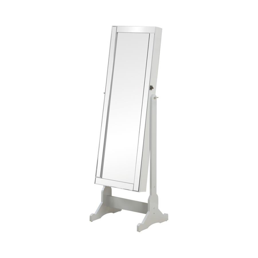 Yvonne - Storage Jewelry Cheval Mirror - Gray