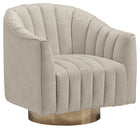 Penzlin - Swivel Accent Chair - Pearl