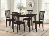 Gomez - 5 Piece Rectangular Dining Table Set - Cappuccino by CoasterEveryday | Bel Furniture