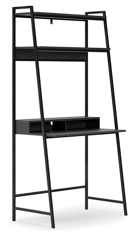 Yarlow - Black - Home Office Desk and Shelf by Signature Design by Ashley® | Bel Furniture