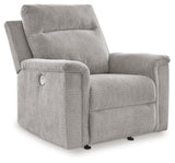 Barnsana - Power Rocker Recliner Pearl Silver by Signature Design by Ashley® | Bel Furniture