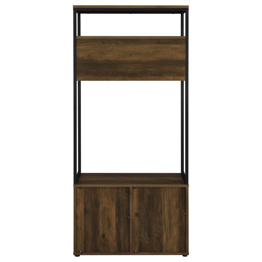 Quincy - 2-Door Engineered Wood Hall Tree - Dark Pine And Black